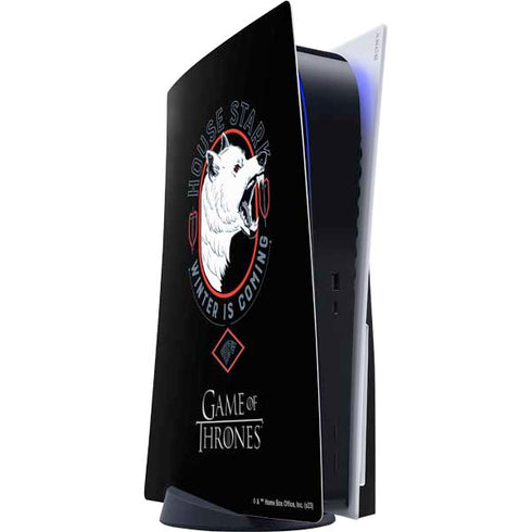 Game of Thrones: House Stark Direwolf PS5 Console Skin